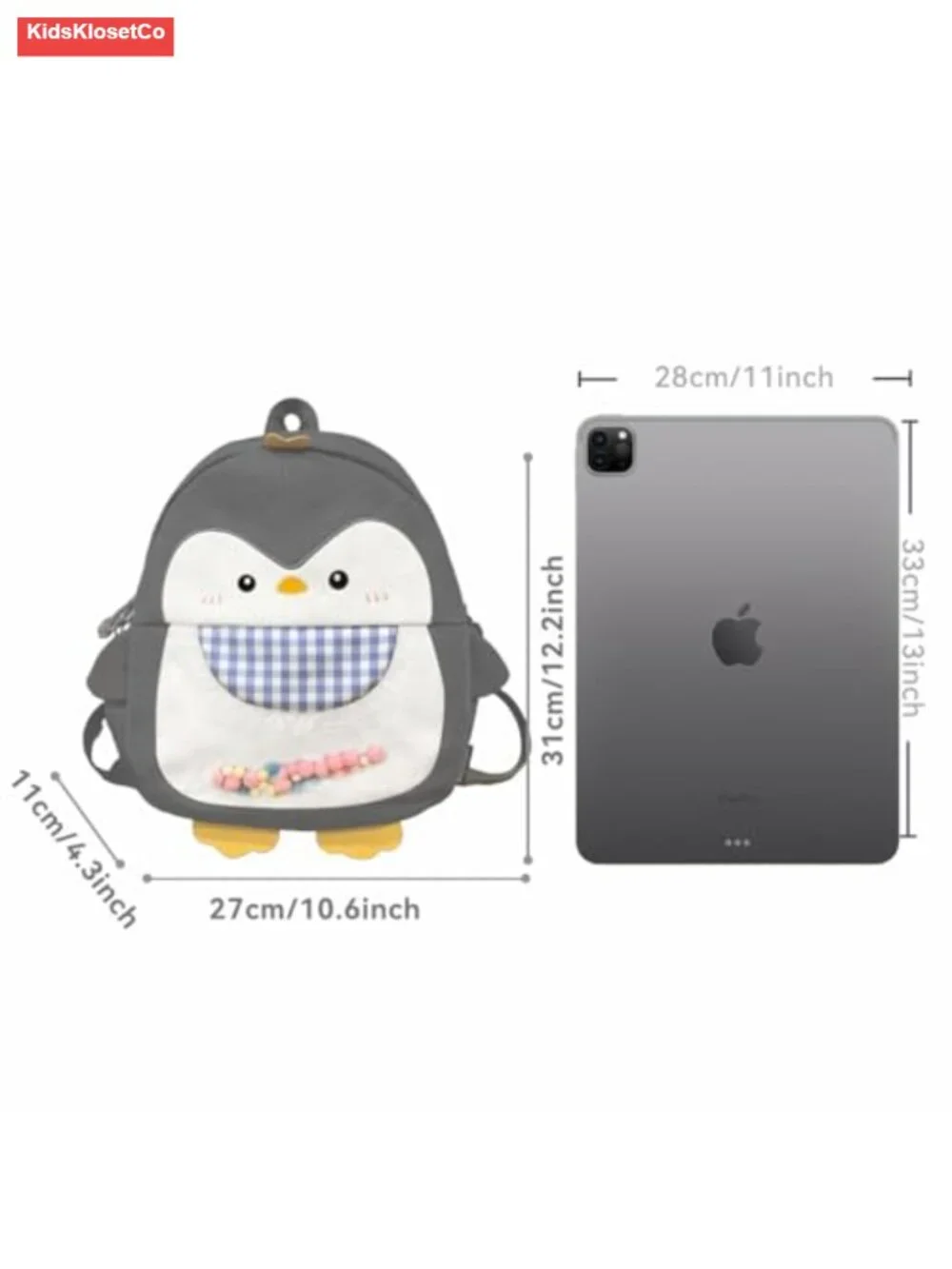 Kids' Water-Resistant Nylon Backpack with Hidden Pocket, Adjustable Straps
